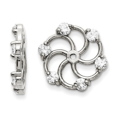 Earring Jacket 14k White Gold AAA Quality Diamond XJ5WAAA, MPN: XJ5WAAA, 883957115788