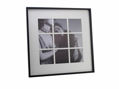 Addison Ross Nine Aperture Black Wall Hanging Picture Frame 4 x 4 8 App Inch Aluminium FR7502, MPN:…
