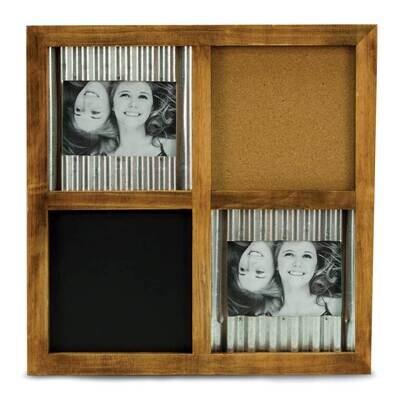 Brown Wood 4 x 6 Inch Wall Picture Frame with Blackboard and Cork Board GM21612, MPN: GM21612, 7971…