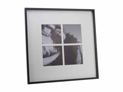 Addison Ross Four Aperture Black Wall Hanging Picture Frame 5 x 5 4 App Inch Aluminium FR7501, MPN:…