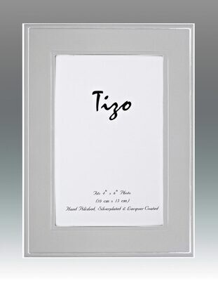 Tizo 4 x 6 Inch Tabloid Silver-plated Picture Frame, MPN: 1096-46,