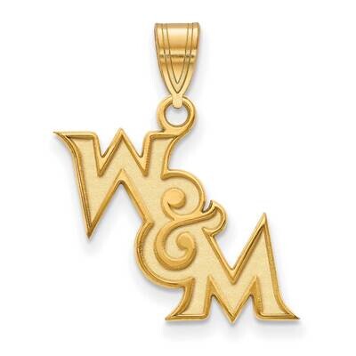 College of William &amp; Mary Medium Pendant Gold-plated Sterling Silver GP016WMA, MPN: GP016WMA, 19110…