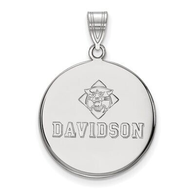 Davidson College Large Disc Pendant Sterling Silver SS001DAV, MPN: SS001DAV, 886774681061