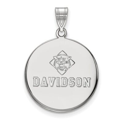 Davidson College Large Disc Pendant 10k White Gold 1W001DAV, MPN: 1W001DAV, 886774765310