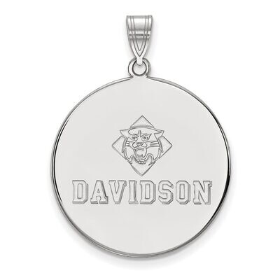 Davidson College Extra Large Disc Pendant Sterling Silver SS002DAV, MPN: SS002DAV, 886774681078
