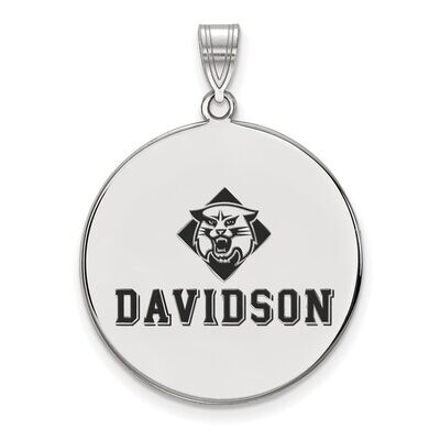 Davidson College XLarge Enamel Disc Pendant Sterling Silver SS003DAV, MPN: SS003DAV, 886774681085