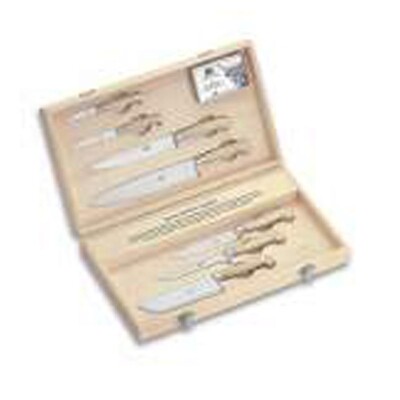 Berti Small Set For Kitchen Knife White Lucite Handle 931