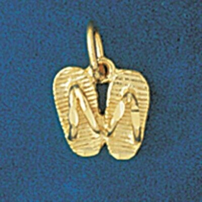 Dazzlers Jewelry Sandal Flip Flop Pendant Necklace Charm Bracelet in Yellow, White or Rose Gold 150…
