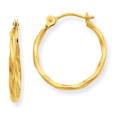 Twist Hoop Earrings 14k Gold YE1500, MPN: YE1500, 716838210039