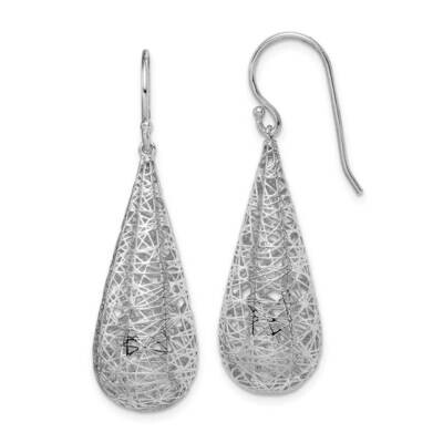 Tear Drop Dangle Earrings Sterling Silver Rhodium-plated QE15005, MPN: QE15005, 883957941264