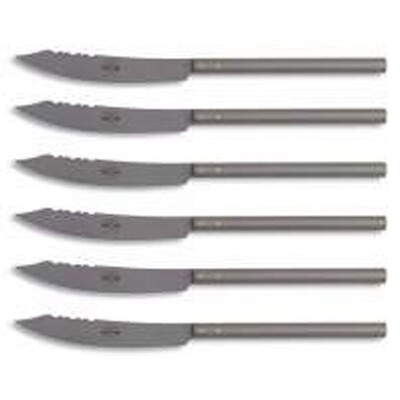 Berti 1500S Steak Knife Set Of Six Steel And Brass Handle 7800