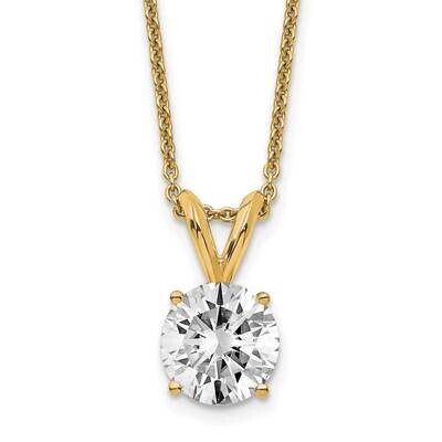 1.50ct. 7.5mm Round G H I True Light Moissanite Solitaire Necklace 14k Gold YG936-11MT, MPN: YG936-…