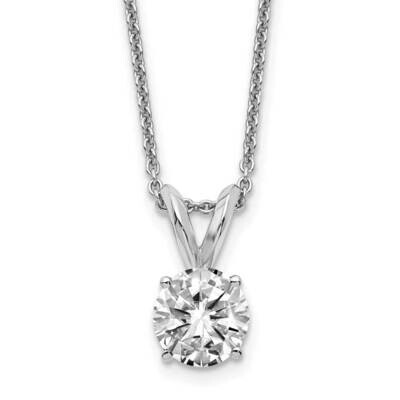 1ct. 6.5mm Round G H I True Light Moissanite Solitaire Necklace 14k White Gold WG936-9MT, MPN: WG93…