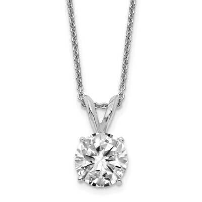 2ct. 8.0mm Round G H I True Light Moissanite Solitaire Necklace 14k White Gold WG936-12MT, MPN: WG9…