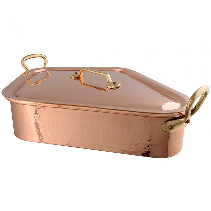 Mauviel M'Tradition Hammered Copper Turbot Ketlle