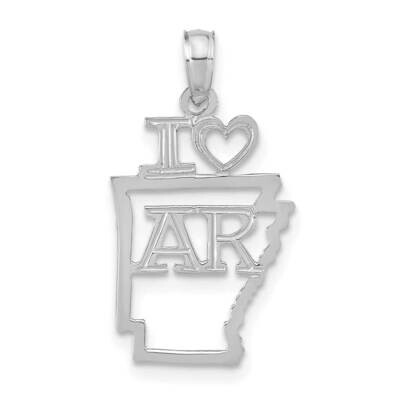 Arkansas State Pendant 14k White Gold Solid D1150W, MPN: D1150W,