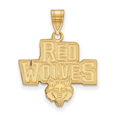 Arkansas State University Large Pendant 10k Yellow Gold 1Y006ASU, MPN: 1Y006ASU, 886774803388