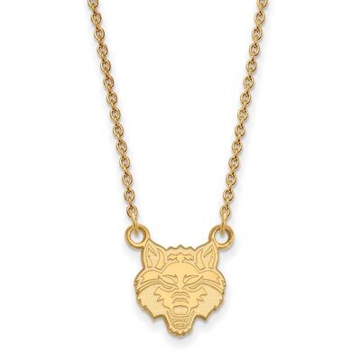 Arkansas State University Small Pendant with Chain Necklace Gold-plated Silver GP007ASU-18, MPN: GP…