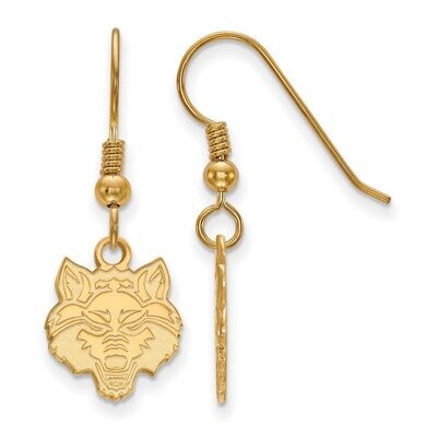 Arkansas State University Small Dangle Earring Wire Gold-plated Silver GP003ASU, MPN: GP003ASU, 886…