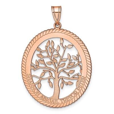 Oval Family Tree Pendant 14k Rose Gold XNA670R, MPN: XNA670R,