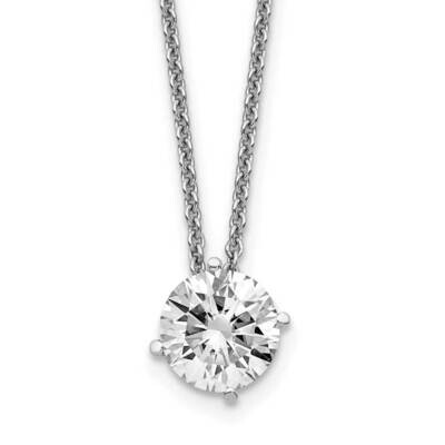 1ct. 6.5mm Round G H I True Light Moissanite Solitaire Necklace 14k White Gold WG113-21MT, MPN: WG1…