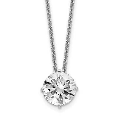 2ct. 8.0mm Round G H I True Light Moissanite Solitaire Necklace 14k White Gold WG113-25MT, MPN: WG1…
