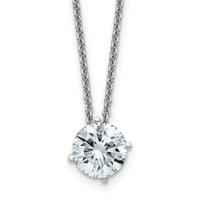 1ct. 6.5mm Round D E F Pure Light Moissanite Solitaire Necklace 14k White Gold WG113-21MP, MPN: WG1…