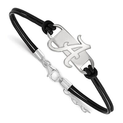 University of Alabama Leather Bracelet Small Center Sterling Silver SS023UAL-7, MPN: SS023UAL-7, 88…
