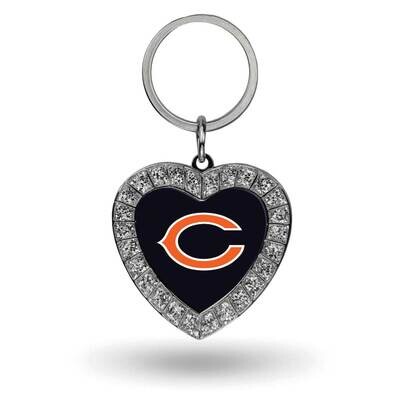 NFL Chicago Bears Rhinestone Heart Key Chain GC7935, MPN: GC7935, 94746936877