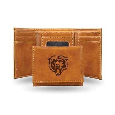 NFL Chicago Bears Brown Faux Leather Trifold Wallet GC7755, MPN: GC7755, 767345536105