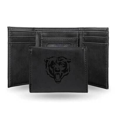 NFL Chicago Bears Black Faux Leather Trifold Wallet GC7754, MPN: GC7754, 767345899514