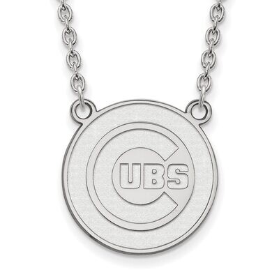 Chicago Cubs Large Pendant with Chain Necklace 14k White Gold 4W010CUB-18, MPN: 4W010CUB-18, 886774…