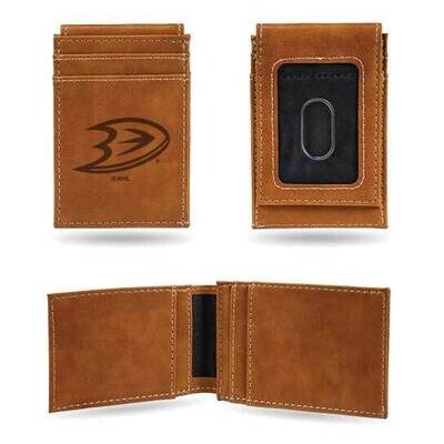 NHL Anaheim Ducks Brown Faux Leather Front Pocket Wallet GC7563, MPN: GC7563, 767345896360