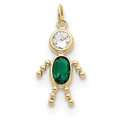 May Boy Birthstone Charm 10k Gold 10XCK165, MPN: 10XCK165, 716838192540