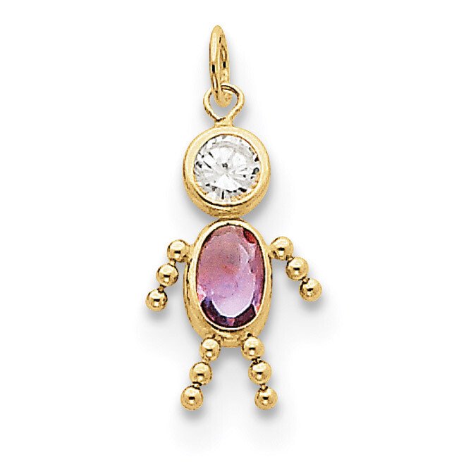 June Boy Birthstone Charm 10k Gold 10XCK167 HomeBello