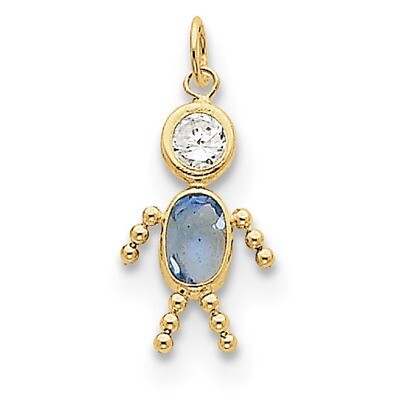 March Boy Birthstone Charm 10k Gold 10XCK161, MPN: 10XCK161, 716838192526