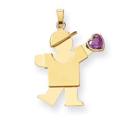 Boy with Cubic Zirconia June Birthstone Charm 14k Gold XK265JUN, MPN: XK265JUN, 883957378053