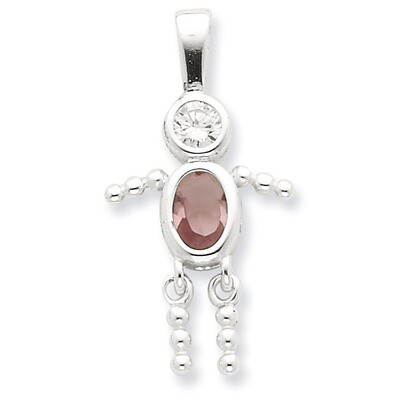 June Boy Pendant Diamond Sterling Silver QC6713JUN, MPN: QC6713JUN, 716838193936