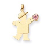 Boy with Cubic Zirconia October Birthstone Charm 14k Gold XK265OCT, MPN: XK265OCT, 883957378077