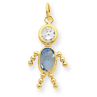 March Boy Birthstone Charm 14k Gold XCK161, MPN: XCK161, 716838170494