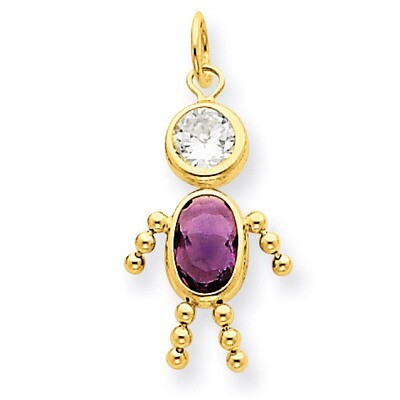 February Boy Birthstone Charm 14k Gold XCK159, MPN: XCK159, 716838170470