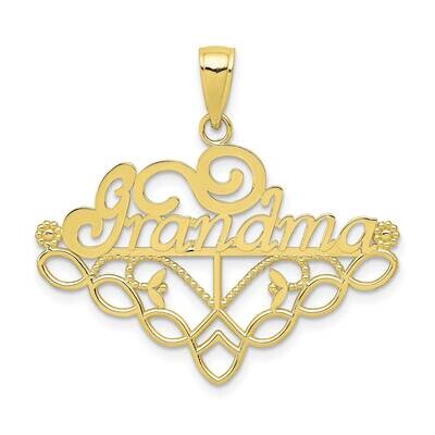 Grandma Birthstone Charm Holder Pendant 10k Gold 10K4723, MPN: 10K4723,