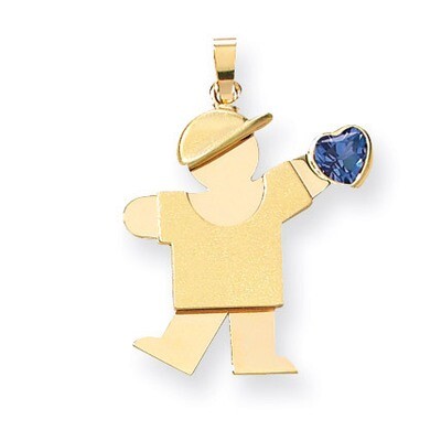 Boy with Cubic Zirconia December Birthstone Charm 14k Gold XK265DEC, MPN: XK265DEC, 883957378022