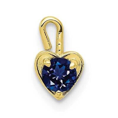 September Synthetic Birthstone Heart Charm 10k Gold 10M350, MPN: 10M350,
