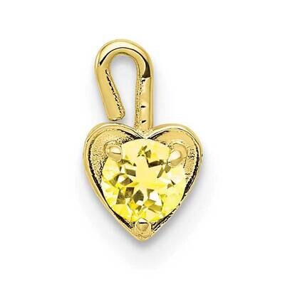 November Synthetic Birthstone Heart Charm 10k Gold 10M351, MPN: 10M351,