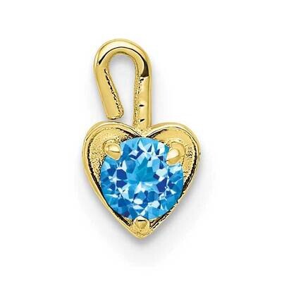 December Synthetic Birthstone Heart Charm 10k Gold 10M354, MPN: 10M354,