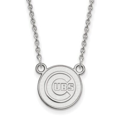 Chicago Cubs Small Pendant with Chain Necklace 10k White Gold 1W009CUB-18, MPN: 1W009CUB-18, 886774…