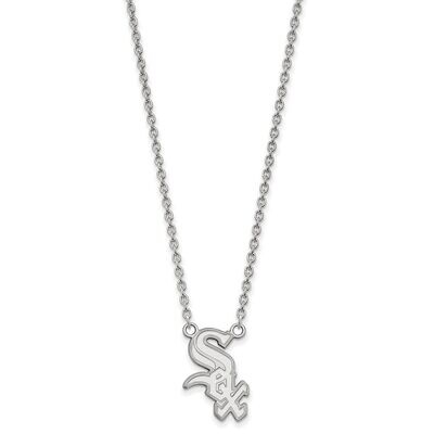 Chicago White Sox Large Pendant with Chain Necklace 10k White Gold 1W009WHI-18, MPN: 1W009WHI-18, 8…