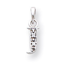 Polished .01ct Diamond Initial J Charm 14k White Gold YC251J, MPN: YC251J, 883957323688