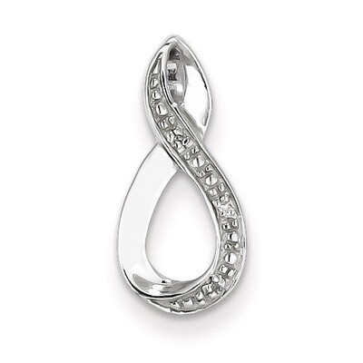 Figure-8 Pendant Sterling Silver Rhodium Diamond QDX337, MPN: QDX337, 883957579344